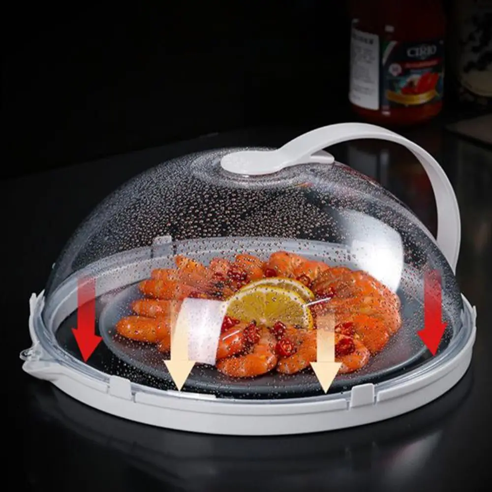 High Temperature Resistant Microwave Splash Cover Transparent Cover with Steam Vent and Handle Microwave Guard Lid Easy Clean