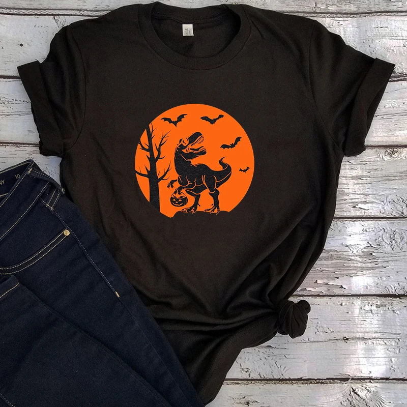 

Halloween Dinosaur Shirts Family Costume Tshirt Halloween Graphic Tees Harajuku Vintage Clothes Woman Oversized T