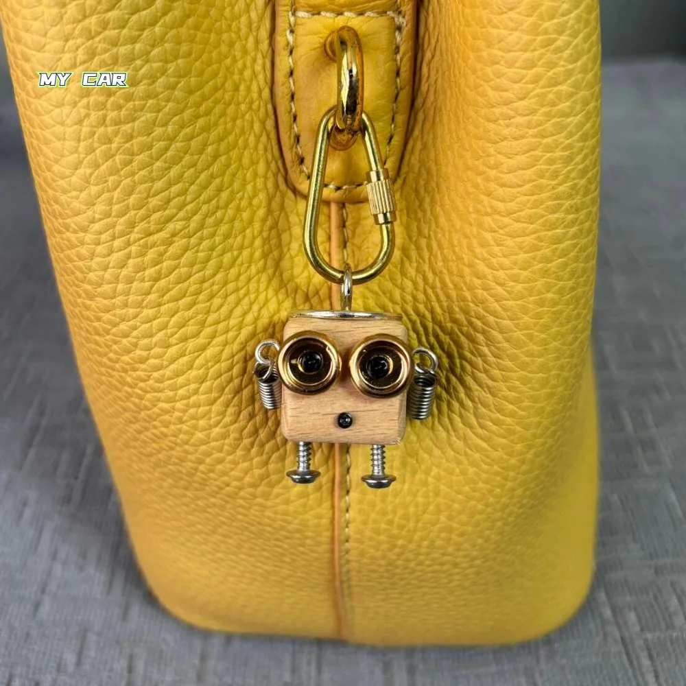 

Aesthetic New Robot Pendant Vintage Gold Color Robot Keychain Korean Fashion Choker Pendant Home