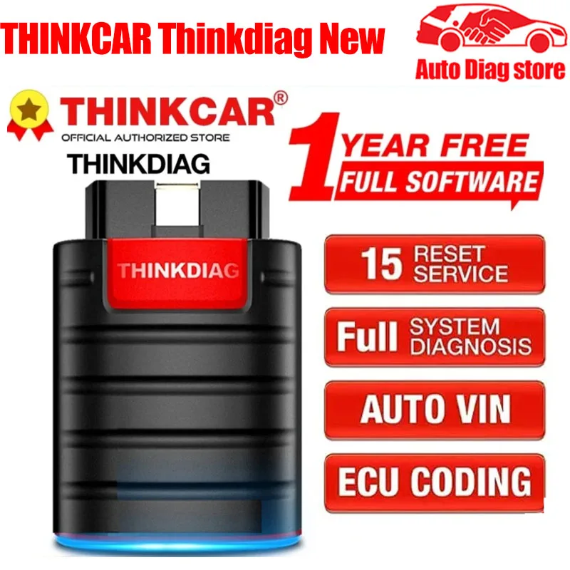 Thinkcar Thinkdiag New Version  Full System Free One Year Original Software Bluetooth OBD2 Scanner Easydiag DBSCAR5/DBSCAR