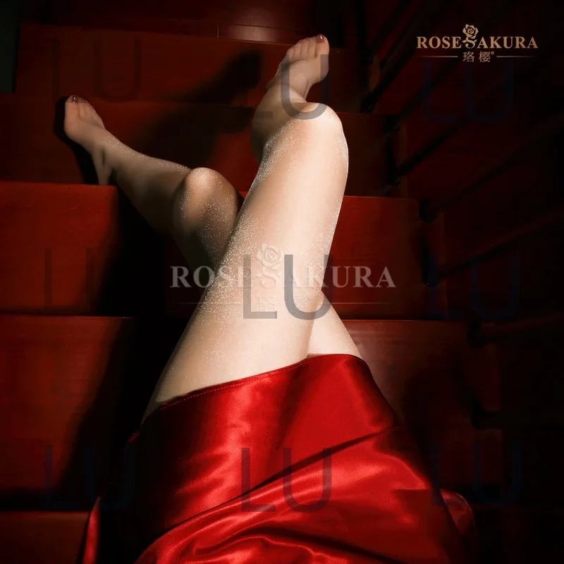 2025 nuovo [biforcazione aperta] 7323 serie star sexy perlescente flash T cavallo collant ultrasottile trasparente