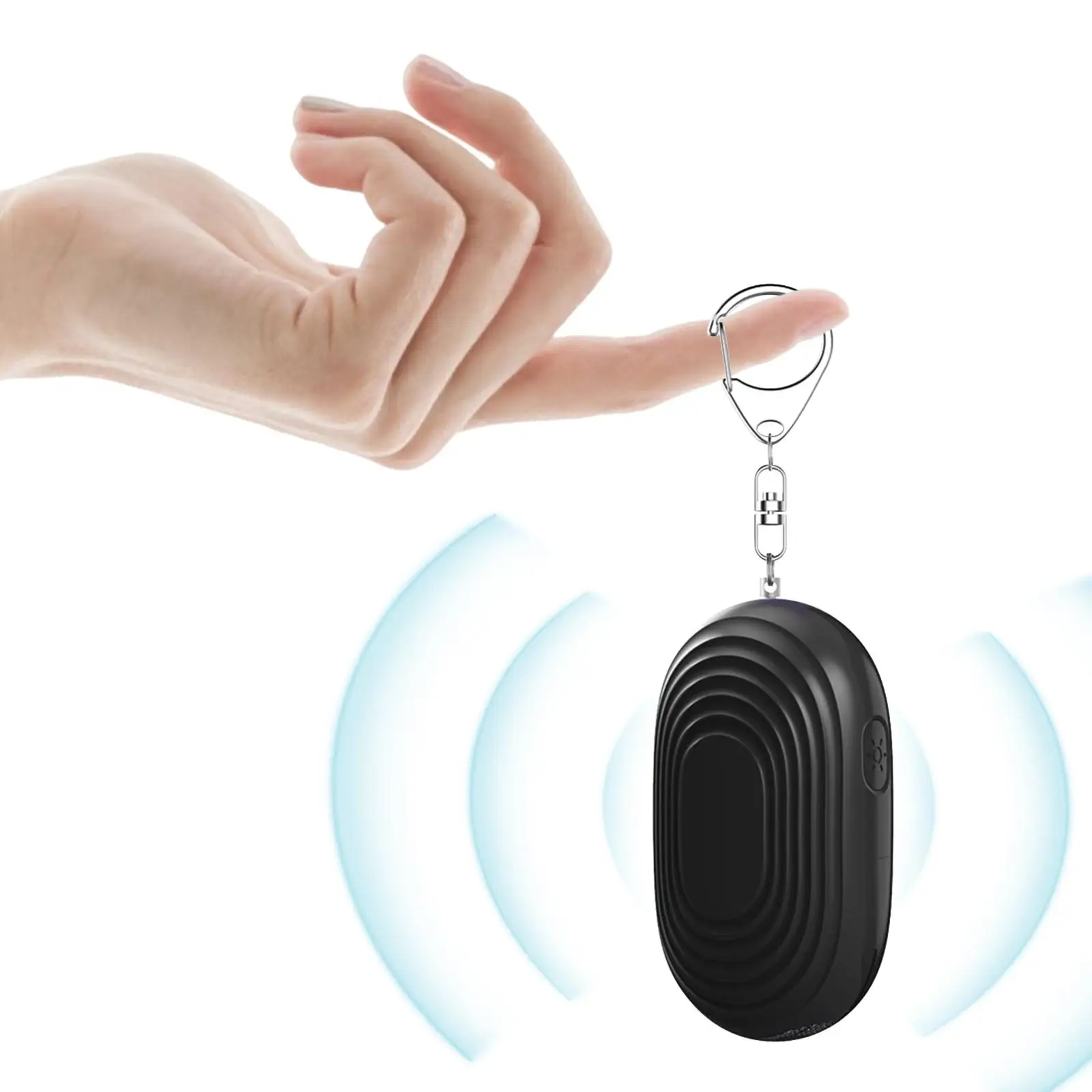 Alarma Personal segura con luz LED nocturna para mujer, llavero de alarma de seguridad de 120dB para senderismo, viajes, correr de noche, acampar