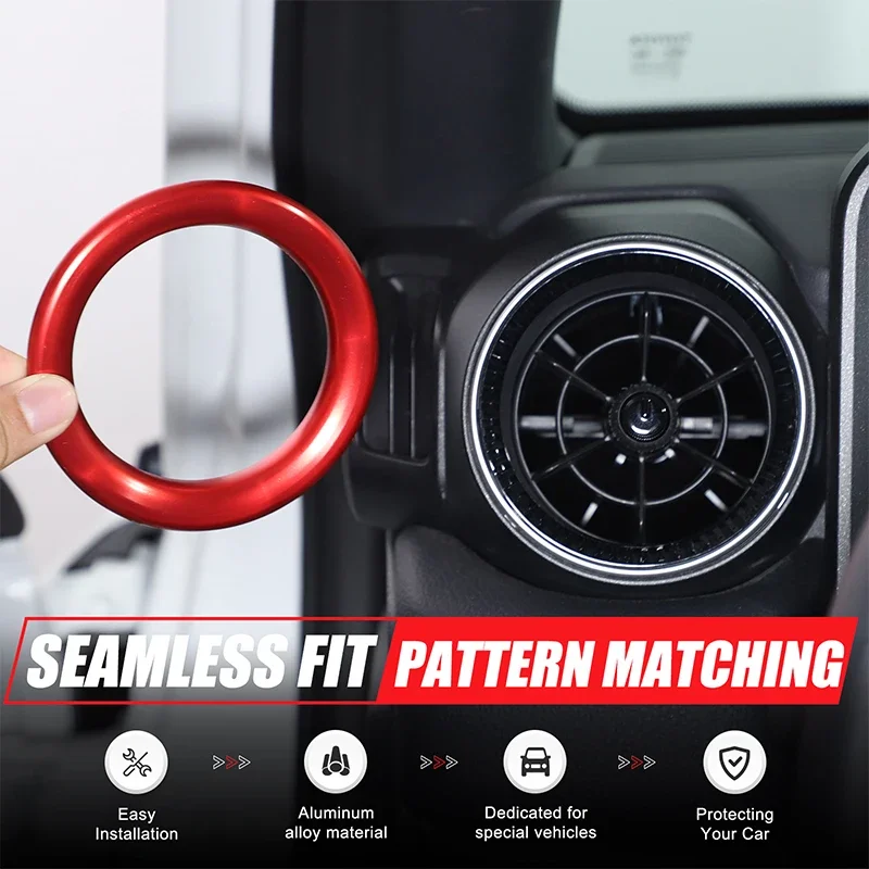 

For Toyota Land Cruiser Prado 250 LC250 2024 2025 Air Conditioner Vent Outlet Ring Trim Decor Car Accessories