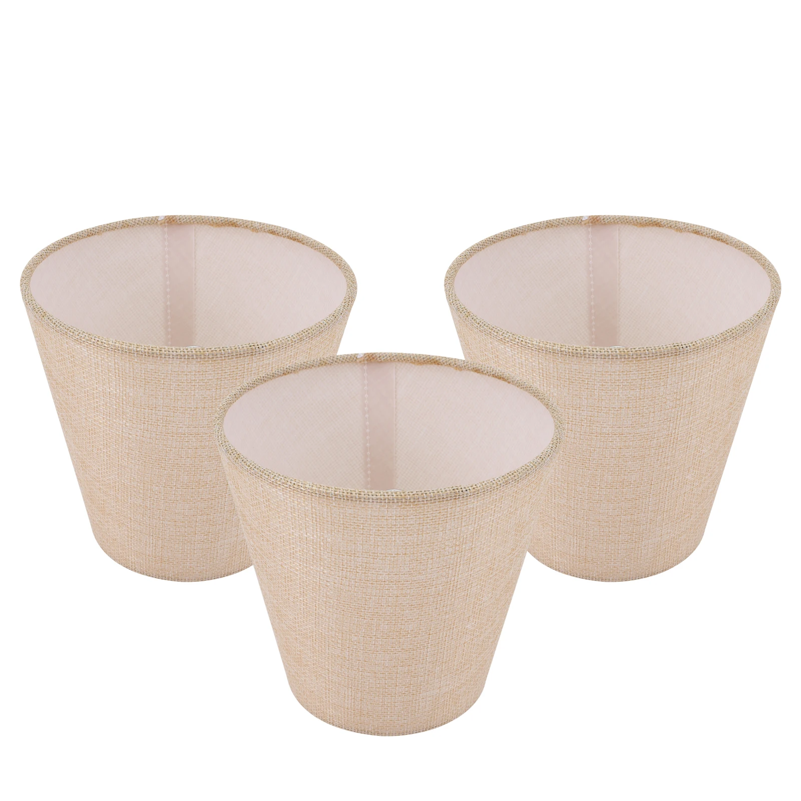 

3pcs Cloth Lampshade Clip-On For Table Floor Lamp Dustproof Easy Install Replacement Cover Lighting Accessory Decorative Shade