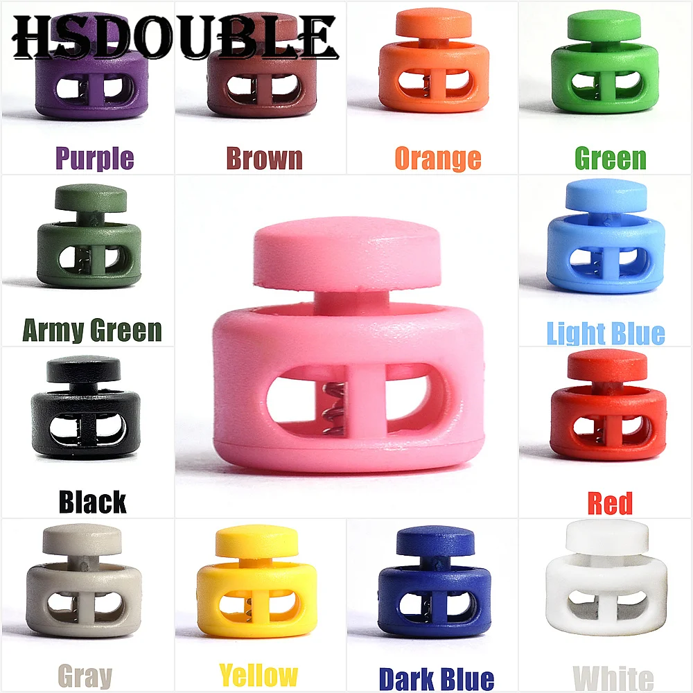 13 Pcs/Pack Mix Colors Cord Lock Toggle Clip Stopper Plastic Black For Bags/Garments Size:15mm*14mm