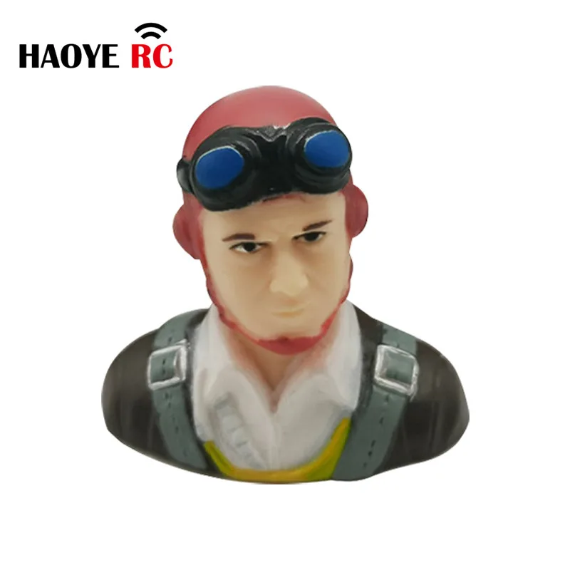 Haoye 1 Pc 1/9 Scale Civil Pilots Figures With Hat Toy Model For RC Plane Accessories Hobby Color Red Blue Grey