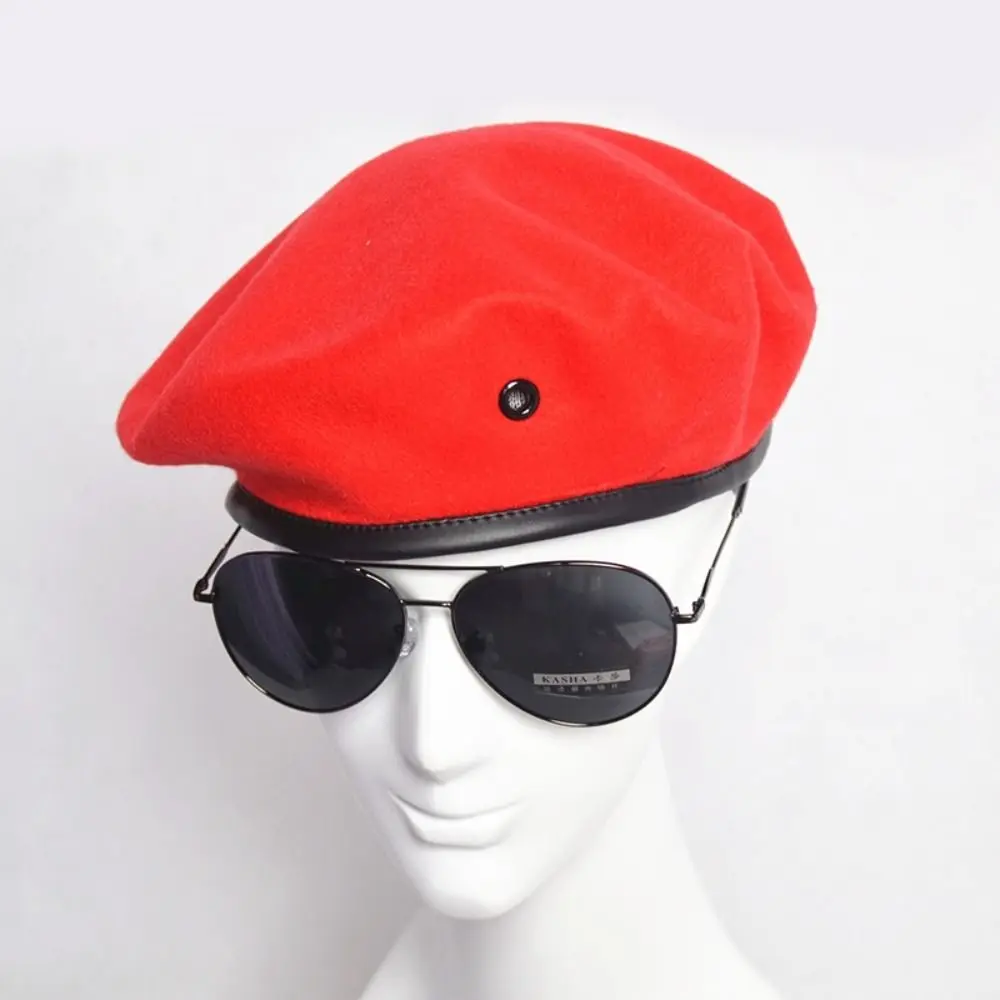 قبعة بيريه عصرية قابلة للتعديل بلون سادة للخريف والشتاء قبعة موحدة كاجوال للكبار قبعة رسام للنساء والرجال