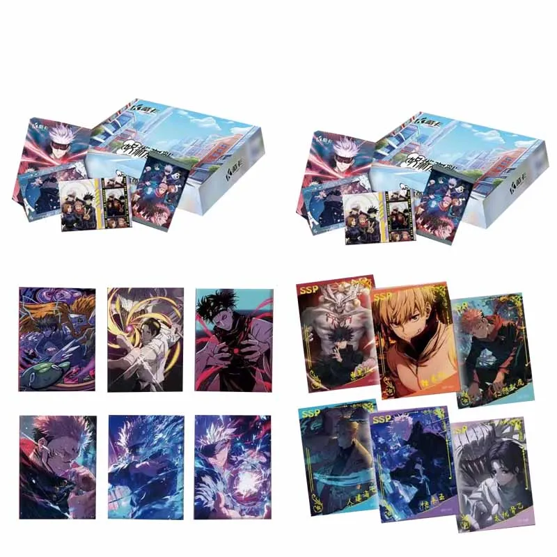 Jujutsu Kaisen Collection Card Kuka Window Glue Film Ssp Sp Puzzle Card Children's Toys Trading Anime Games Cards