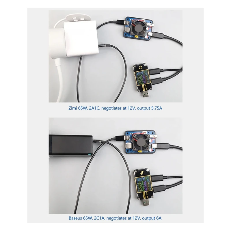 라즈베리 Pi5 USB-C 및 USB-A 듀얼 포트 전원 모듈, 지지대 USB-C PD 또는 DC5.5 입력, 5V 5A PD 전원 모듈