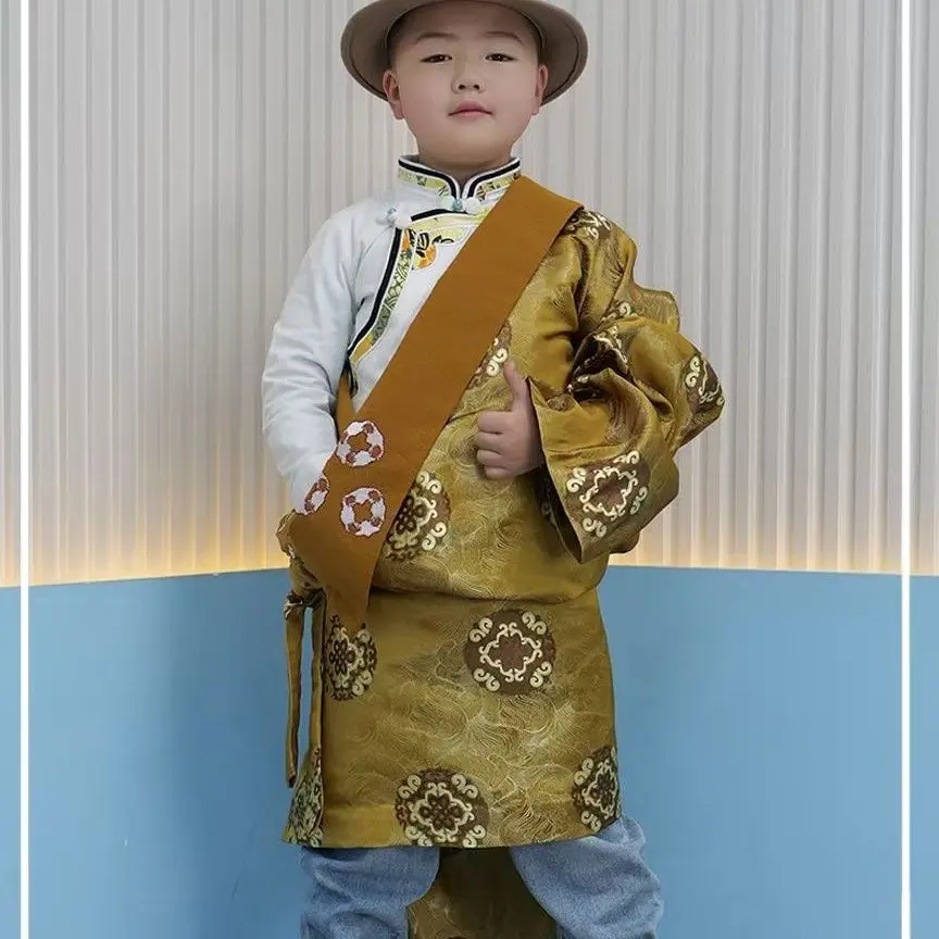 Children's and boys' new Xizang Tibetan costumes Lhasa Kangba