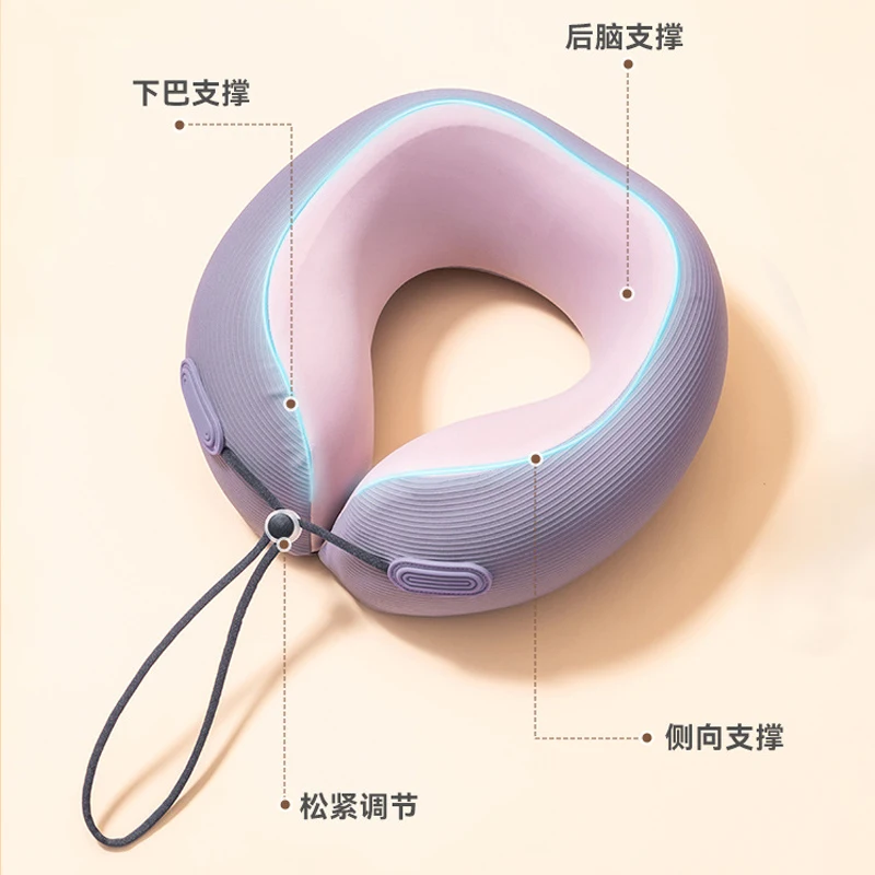 وسادة جديدة على شكل حرف U للسفر على شكل طائرة وسادة رقبة محمولة لحماية الرقبة Youpin Jordan & Judy مريحة للتنفس