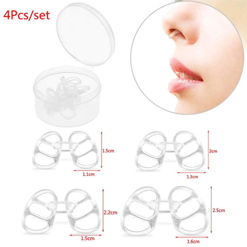 4Pcs/box Anti Snoring Nasal Dilators Solution Anti Snore Nose Clip Congestion