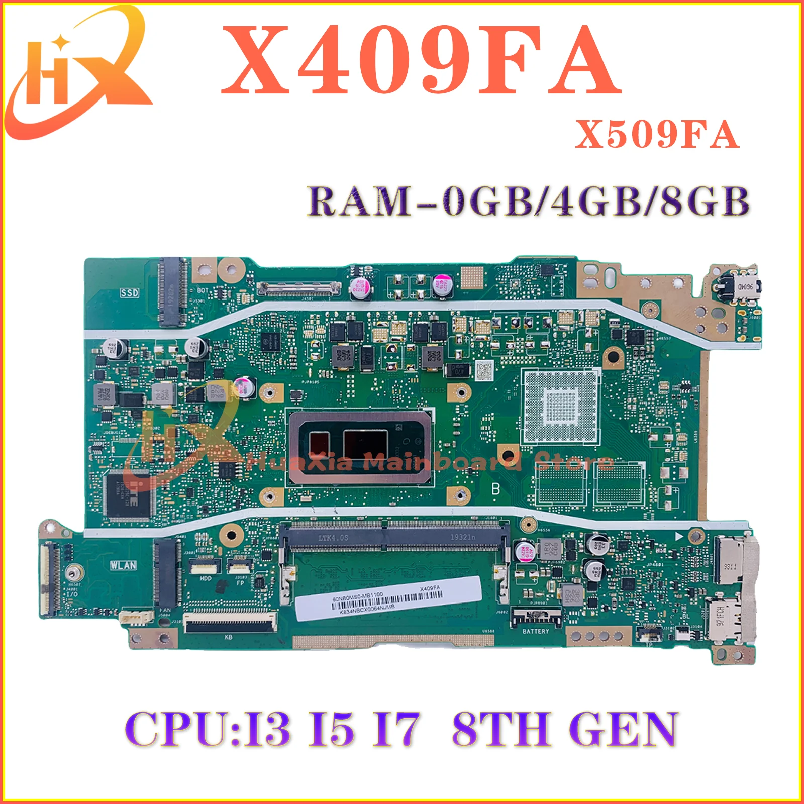 X409F Mainboard X409FA X509FA A409F F409F F509F A509F X409FB X509FB X409FJ X409FL X509FL FL8700F Y4200F Laptop Motherboard