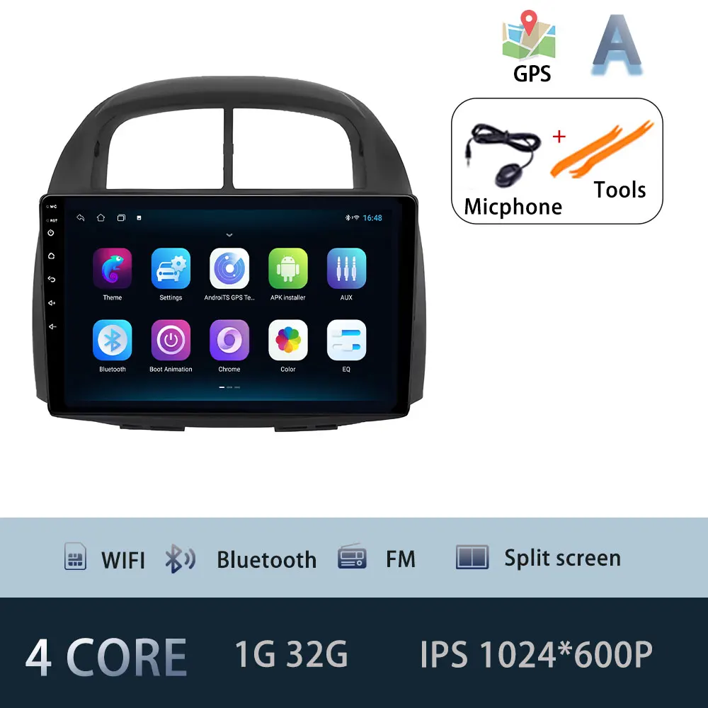 10.1 "Autoradio Android 15 Voor Toyota Passo Myvi Daihatsu Sirion 2006-2011 CarPlay Auto BT Multimedia GPS 360 °   Hoofdeenheid