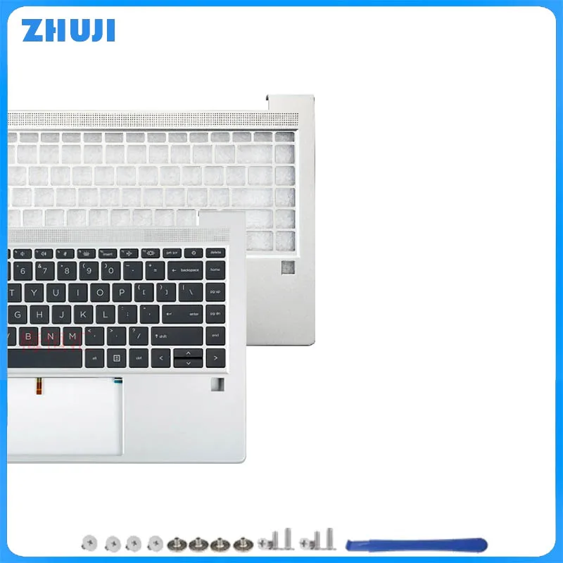 

New US Latin/Spanish Keyboard for Probook 440 G8 440 G9 445R Zhan66 14 G4 G5 X8Q Palmrest Upper Cover Case Backlit