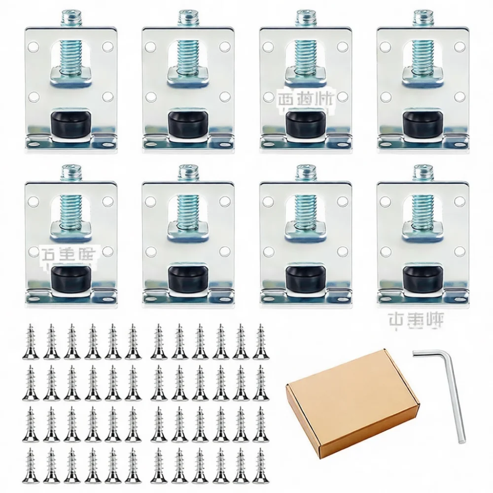 Adjustable Side Mount Cabinet Leveling Feet Furniture Leg Support Carbon Steel Hardware Glide For Wardrobe Base Systems