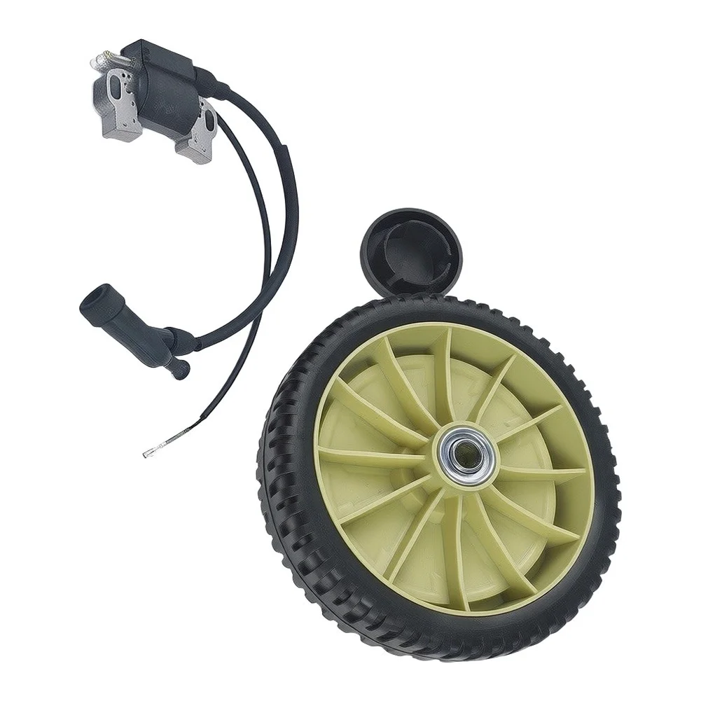 Mower Wheel And High-voltage Ignition Coil Replacement Kit For HRU196 HRU214 HRU215 HRU216 Mower Grass Trimmer Garden Power Tool