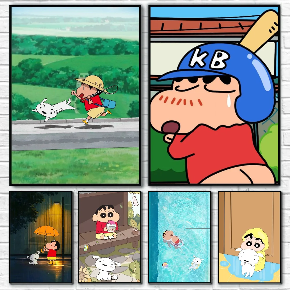 Anime C-Crayon S-Shin-chan 5D Canvas Painting Home Decoration Wall Stickers DIY For Living Room Bedroom Home Decor Gift