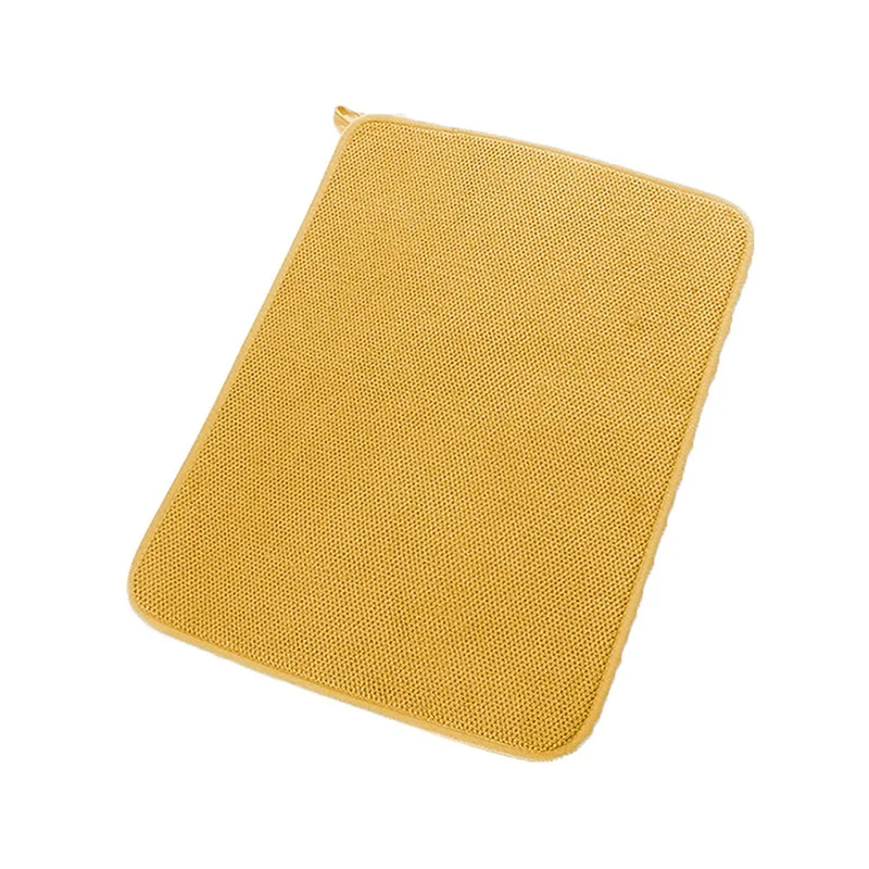 Dish Drying Mat Microfiber 20 x 15 Inch Absorbent Kitchen Counter Pad for Drying Bowls Pans Glassware Silverware and Tableware