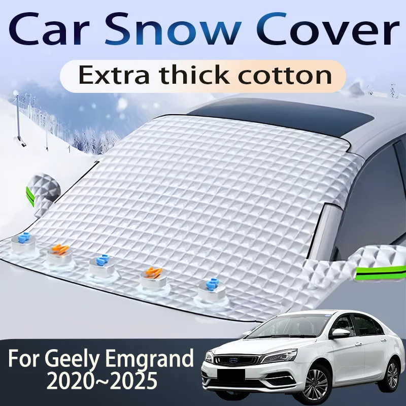 Car Cover For Geely Emgrand 2020~2025 2021 MK3 Front Windshield Snow Ice Shield Protector Window Shade Cover Exterior Accessorie