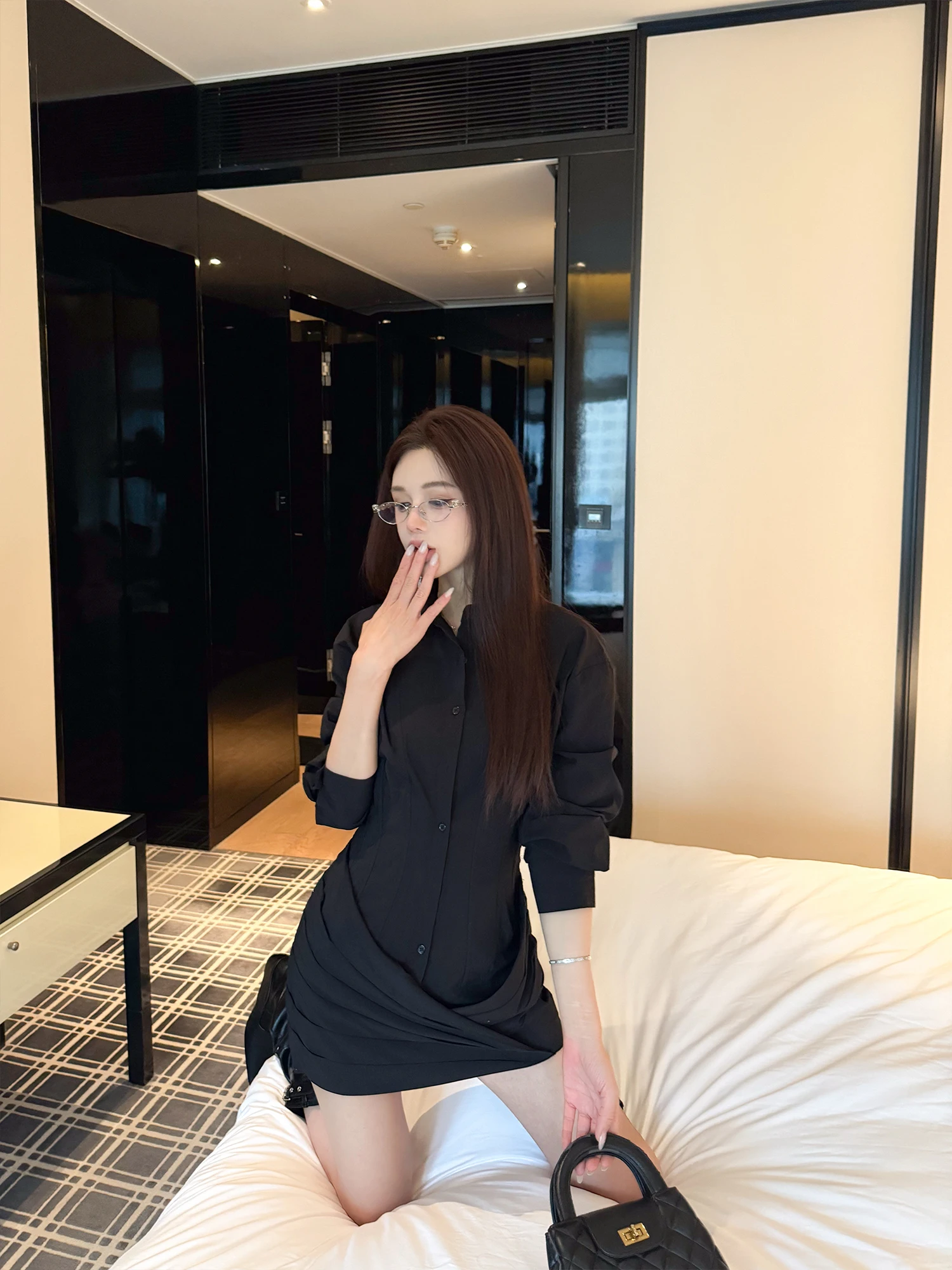 

ЖЕНСКАЯ ПЕРВАЯ Spicy Girl Sle Pure Desire Slim Fit Design Уникальная женская юбка трапециевидной формы Dr L585 из хлопка и нейлона и спандекса