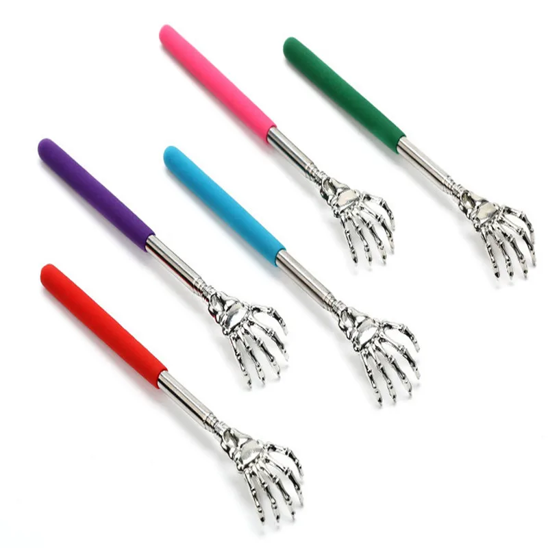 1Pcs New Stainless Steel Portable Random Color Convenient Claw Telescopic Back Scratcher For Massage For Blood Circulation Relax