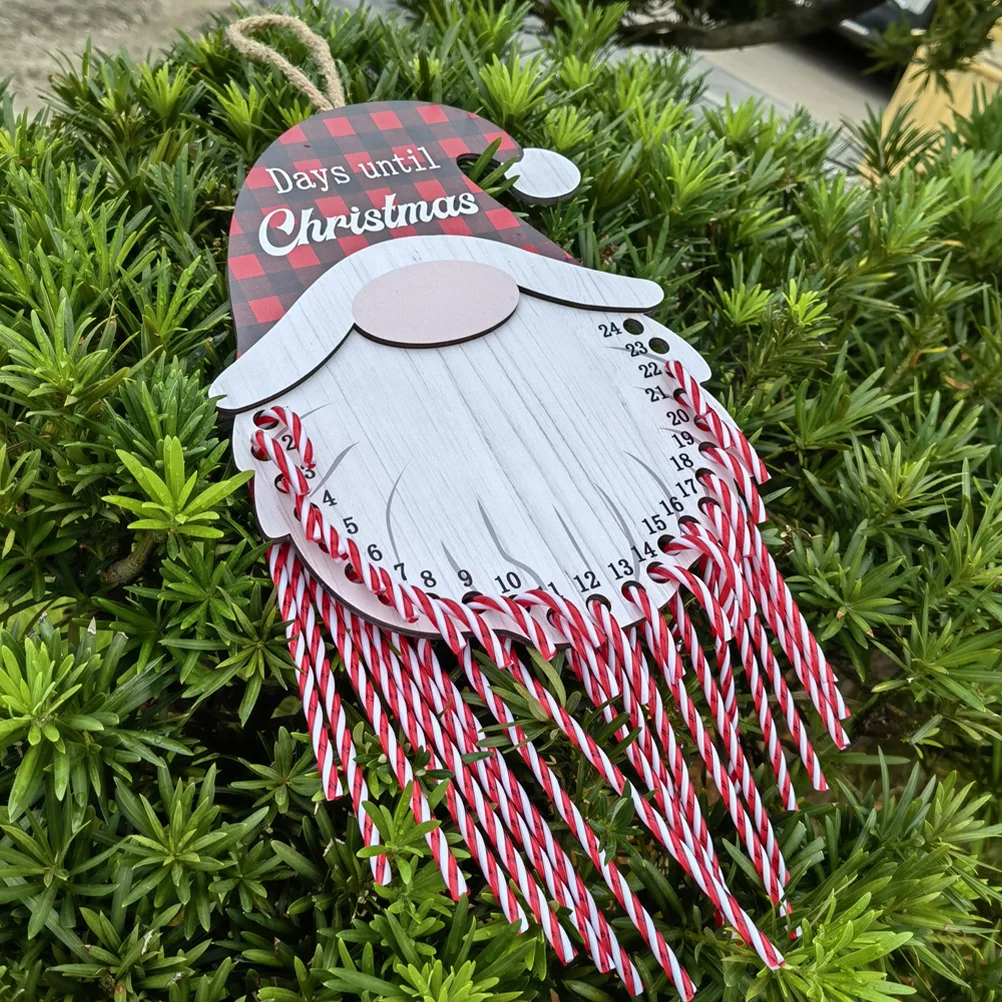 

Santa Claus Christmas Hanging Door Calendar Advent Wall Decoration Xmas Holiday Party Countdown Advent Calendar