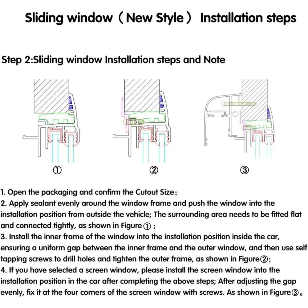 GXYWADY 18 x 24 RV Vertical Slide Window Black Mounting Opening Size 450-600MM