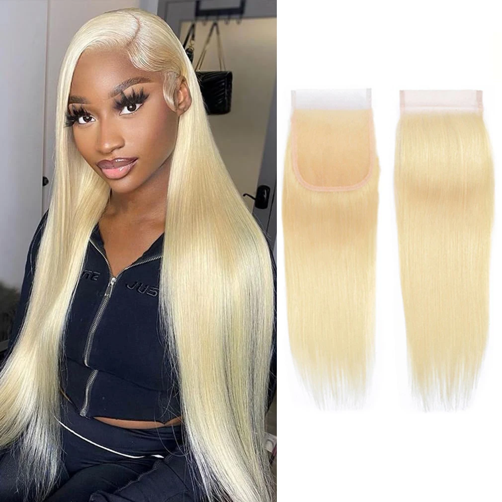 613 Closure Straight 4x4 Lace Closure Transparent Swiss Lace Brazilian Virgin Remy 100% Human Hair Extensions With Baby Hair