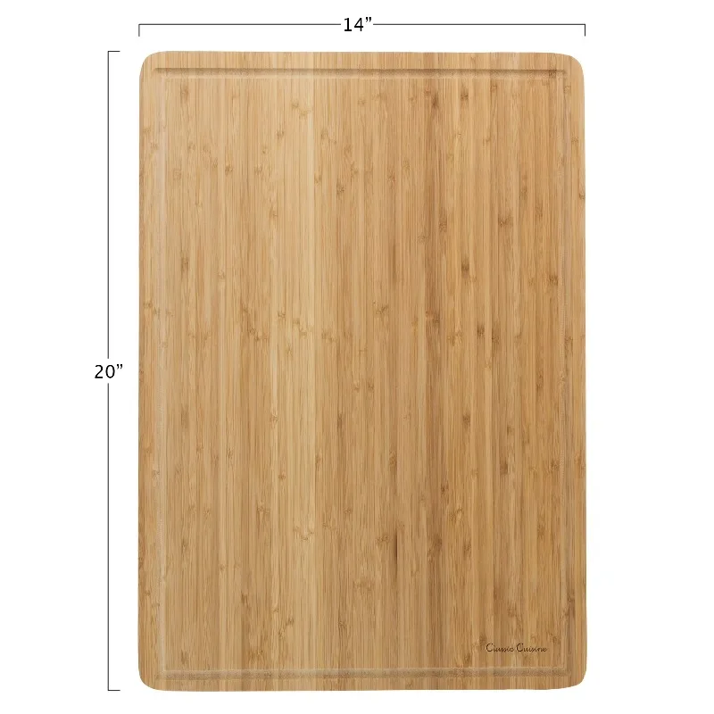 Extra-Large Bamboo Cutting/Serving Board with Juice Groove view 2