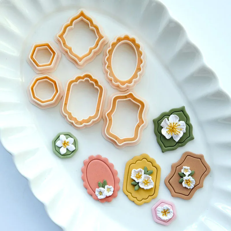 Frame Shape Polymer Clay Cutters | Frame Clay Cutters | Embossing Clay Cutters for Earrings Jewelry Making DIY Hand Tools