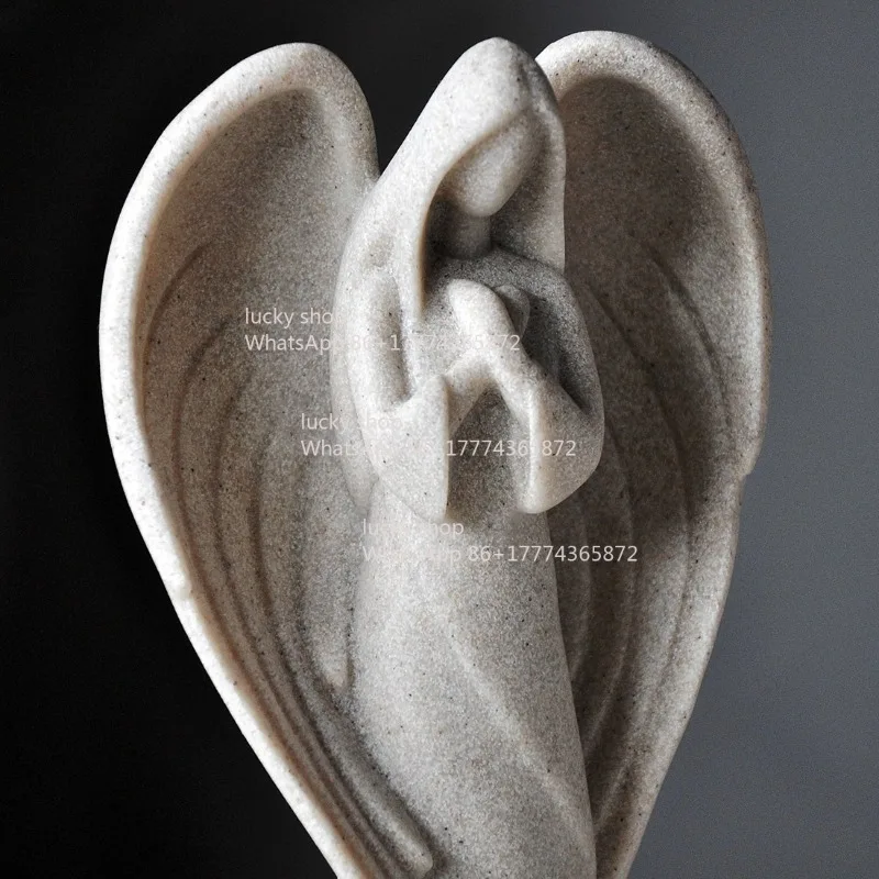 

Guardian Angel Decorative Ornament Living Room Study Creative Character Statue Crafts European Retro Home Accessories
