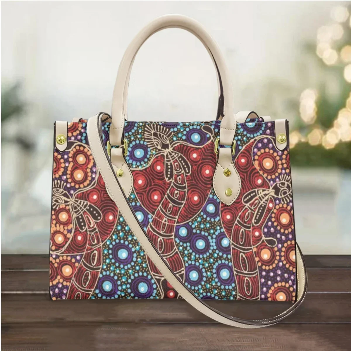 

Fashion Ladies Messenger Bag 2024 Aboriginal Art Pattern Female Handbag Tribal Culture Design High Quality Shoulder Bag Tote