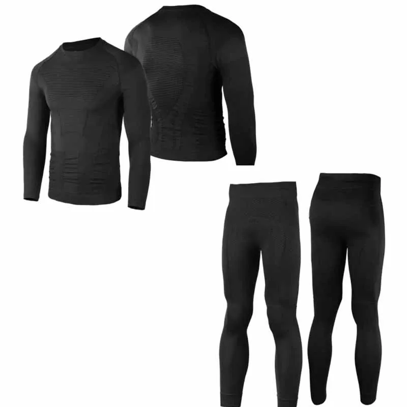 Men\'s Winter Gear Ski Thermal Underwear Sets Long Sleeve Top Sports Hosen Snowboarding Shirts And Pants Exercise Clothes