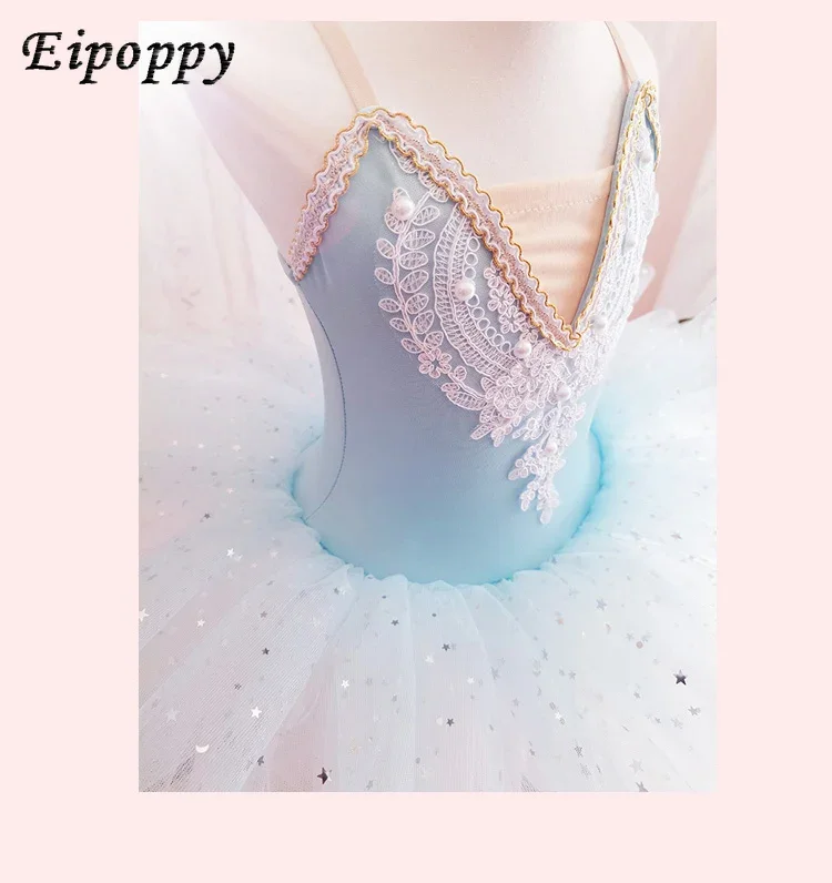 Balletdans Kostuum Klein Meisje Pailletten Tule Tutu Rok Uitvoering