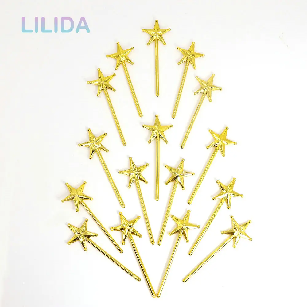 24PCS Magic Wand Five-pointed Star Christmas Tree DIY Gift Handmade Cake Mold Treetop Hat New Year Children's Gifts Navidad