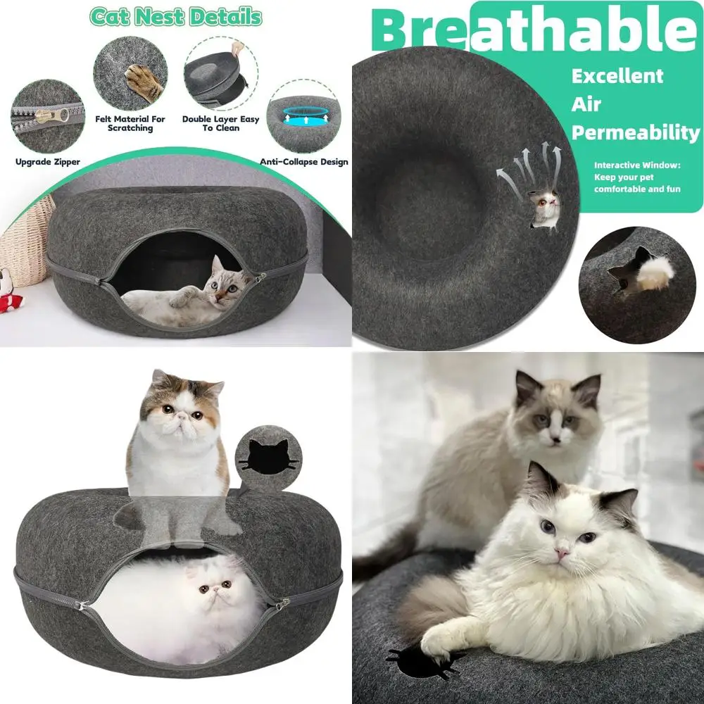 

Большая туннельная кровать для кошек и интерактивная игровая палатка для кошек до 30 фунтов, приятная для нескольких кошек, съемная, устойчивая к царапинам (ссылка)