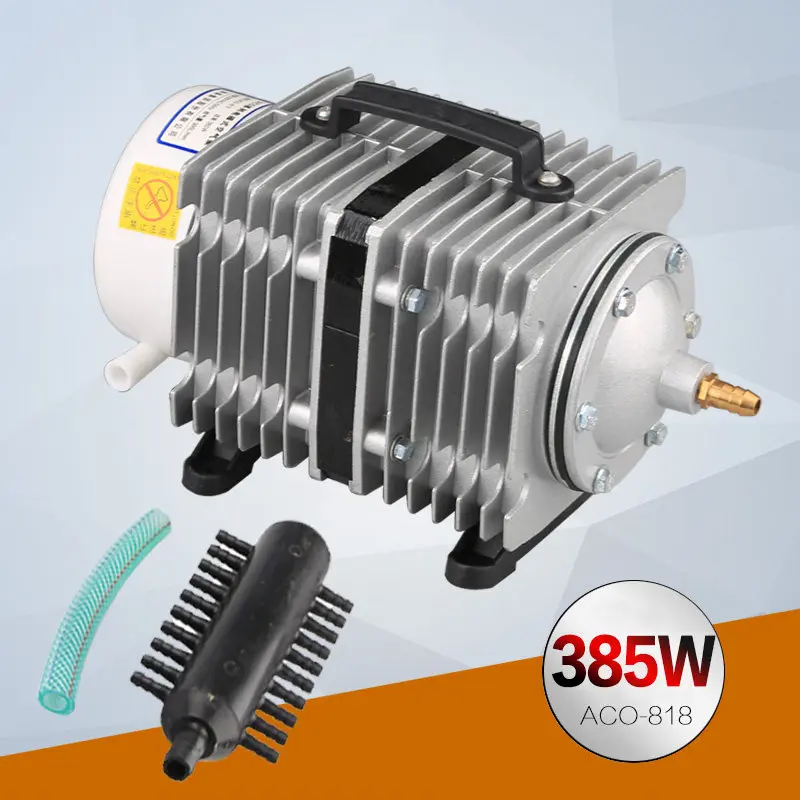 ACO-818 385W Electric Aquarium Oxygen Pump For Fish Tank 300L/M Electromagnetic Air Pump Aeration Pump