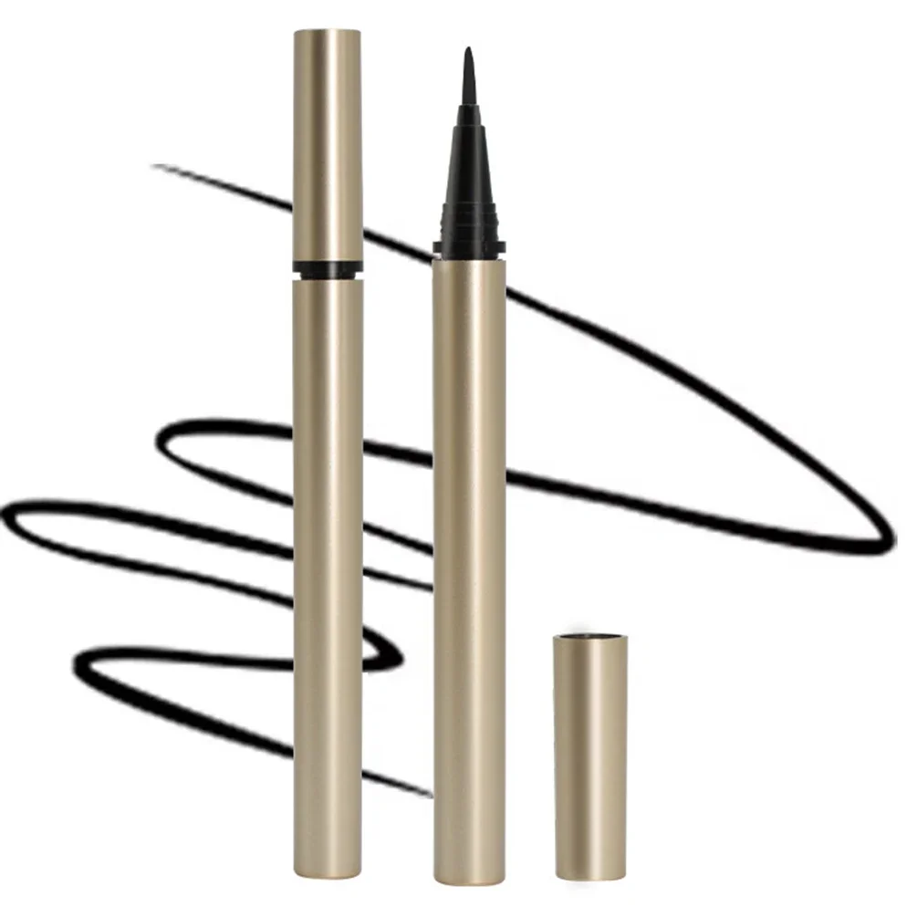 5ml Private Label Liquid Eyeliner Custom Bulk kleiner Goldbarren Logo Eyeliner wasserdicht schnell trocknendes, nicht verschmiertes Make-up mit weichen Spitzen