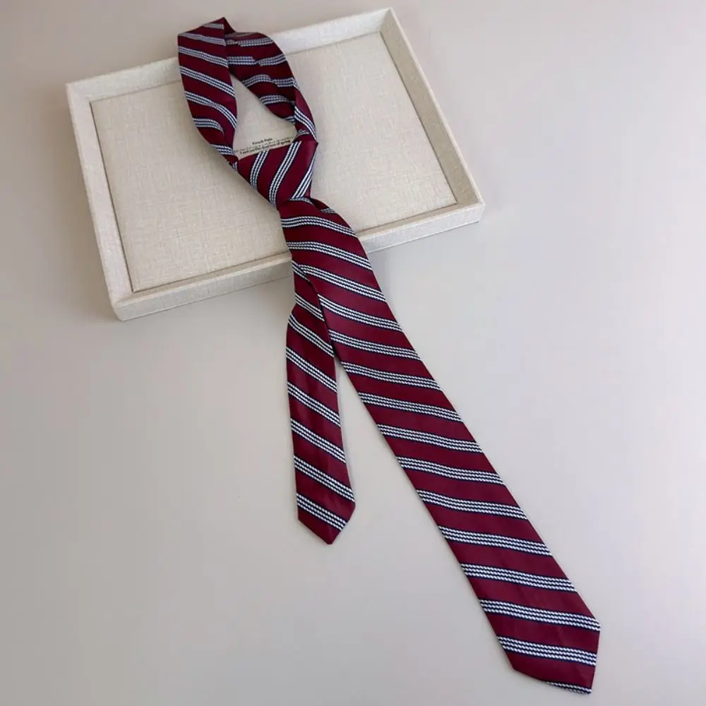 Clothing Decoration Korean Striped Tie Stripe Y2K Shirt Tie Decoration Printed Harajuku Style Waist Belt Performance