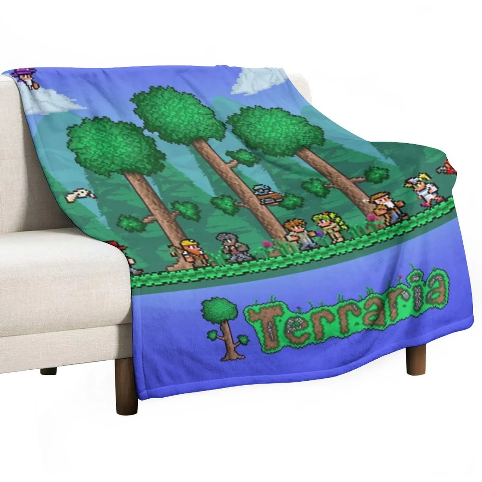 Terraria - Indie Game Throw Blanket anime Stuffed Blankets