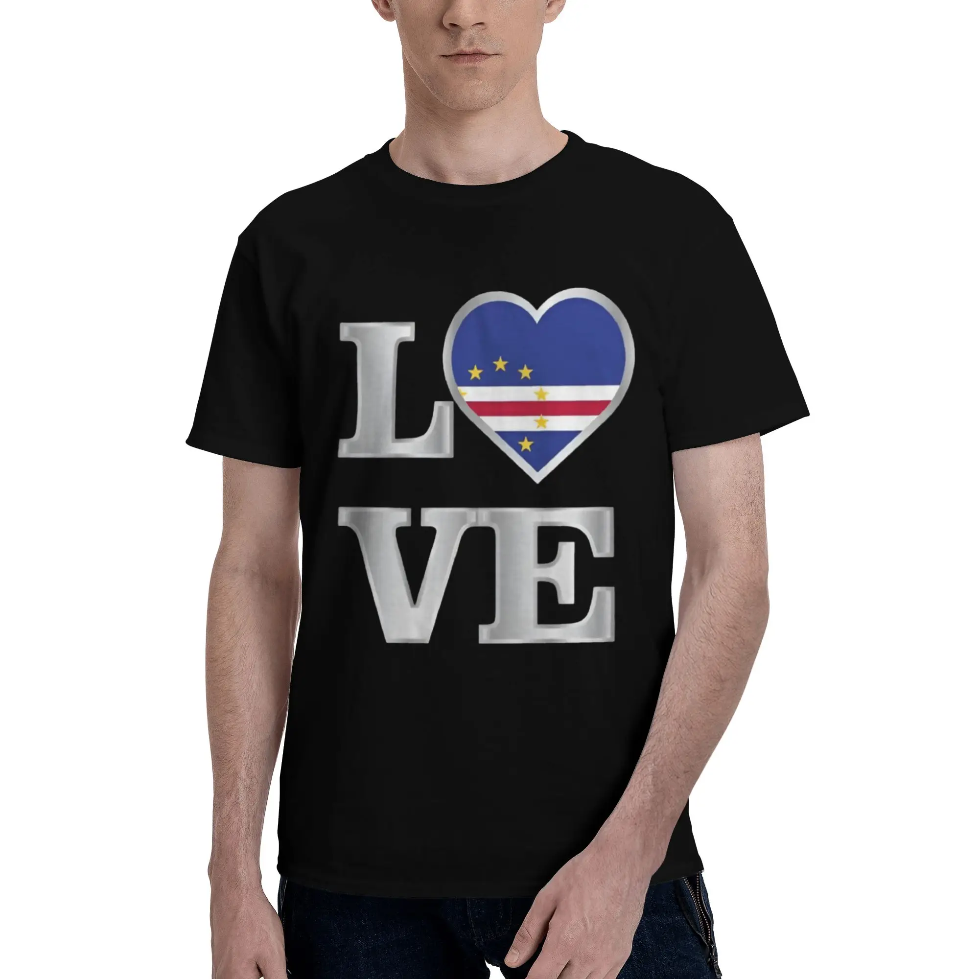 Custom Cape Verde T Shirts Men 100% Cotton Tee Tops  Tshirts Short-Sleeve Casual T-shirt Clothing