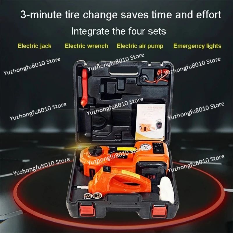 

5Ton 4 in 1 Car Floor Jack Electric Hydraulic Car Jack 12V with Inflator Pump LED Light for Car Truck Tire Repair Tool