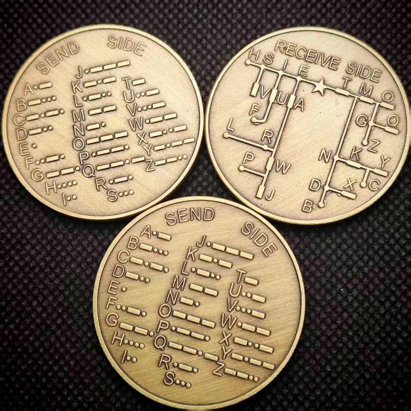 

2026 Hot New Morse Code CW Ham Radio Practice Training Coin Commemorative Badge Collectible Gift for Beginners Radio Enthusiasts
