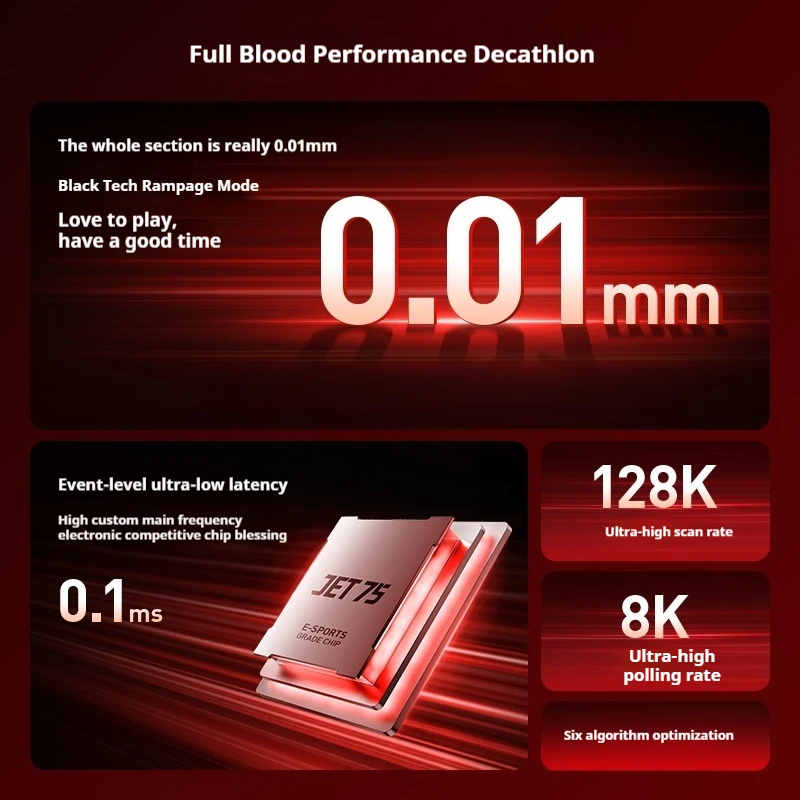 لوحة مفاتيح ميكانيكية Mchose Jet 75 ذات محور مغناطيسي، وضع واحد سلكي مخصص للعمل والتخصيص المكتبي للألعاب الإلكترونية