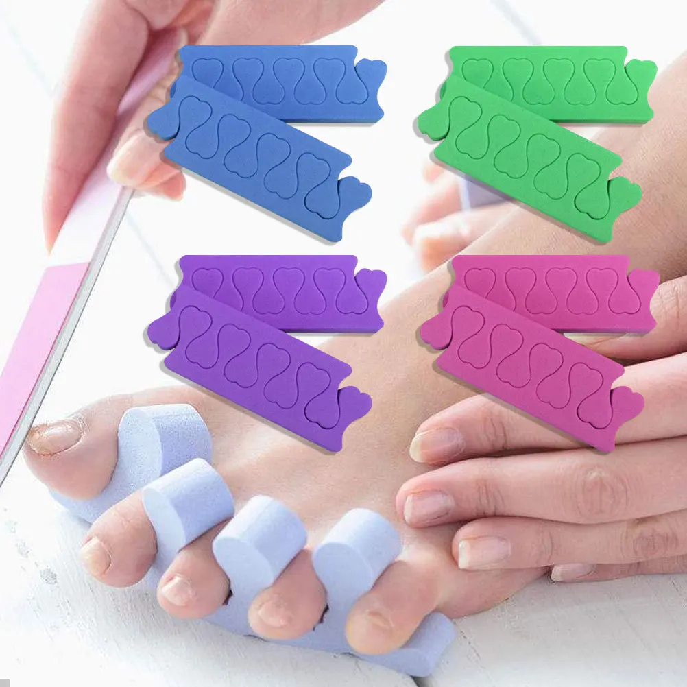 

100Pcs Heart Shaped Sponge Nail Toe Separators Pedicure Manicure Tools Separate Toes Fingers Protect Drying Nail Polish