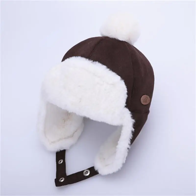 2/1Pcs Kids Beanies Winter Baby Children's Knitted Cap For Kids Girls Russian Women Thickened Warm Hats Age 2-6 Year Ushanka Hat