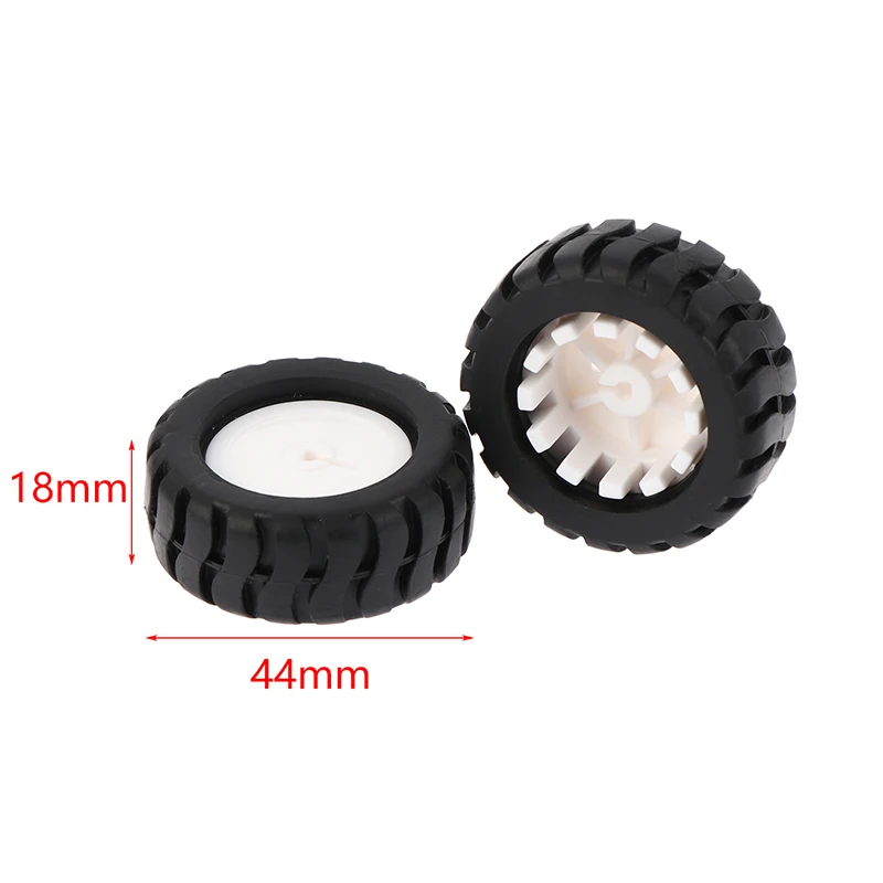 2pcs D-Axis Rubber Tire Robot Accessories Tracking Trolley Model Wheel For N20 Motor Car Robot DIY Toys Parts