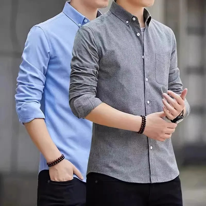 

2025 New Men's Slim Fit Long Sleeve Shirt Comfortable Casual Fashion Business Casual Shirt Versatile Summer Menswear