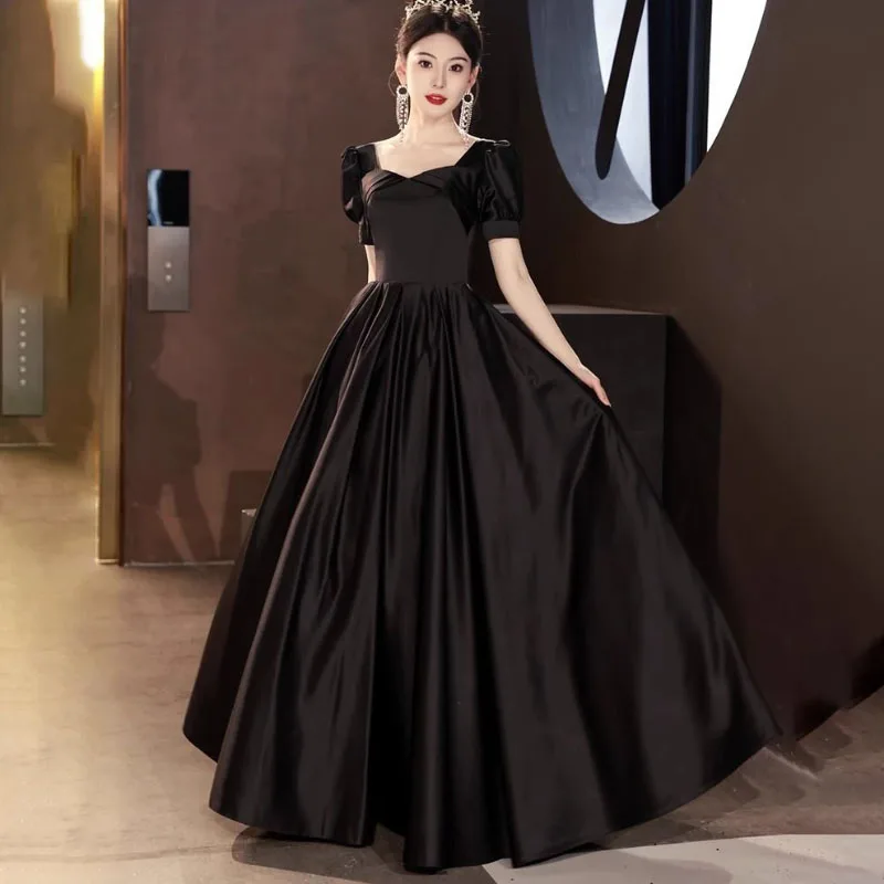 Banquet Evening Dresses Women\'s 2024 New Slim Princess Student Light Luxury Birthday Party Annual Meeting Host Graduation Dress